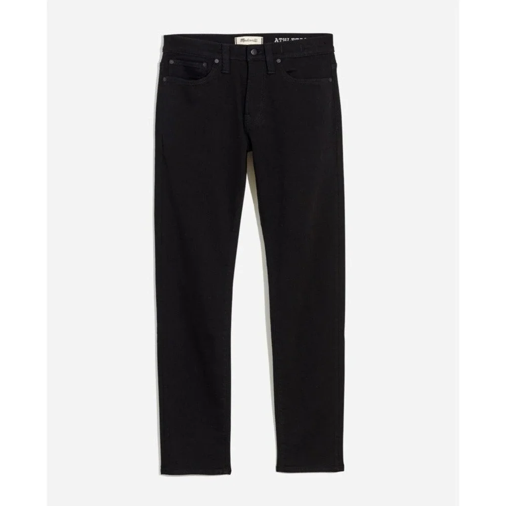 Madewell NWT Men's Athletic Slim Jeans Cool max Denim Black 31x30 - Picture 6 of 11